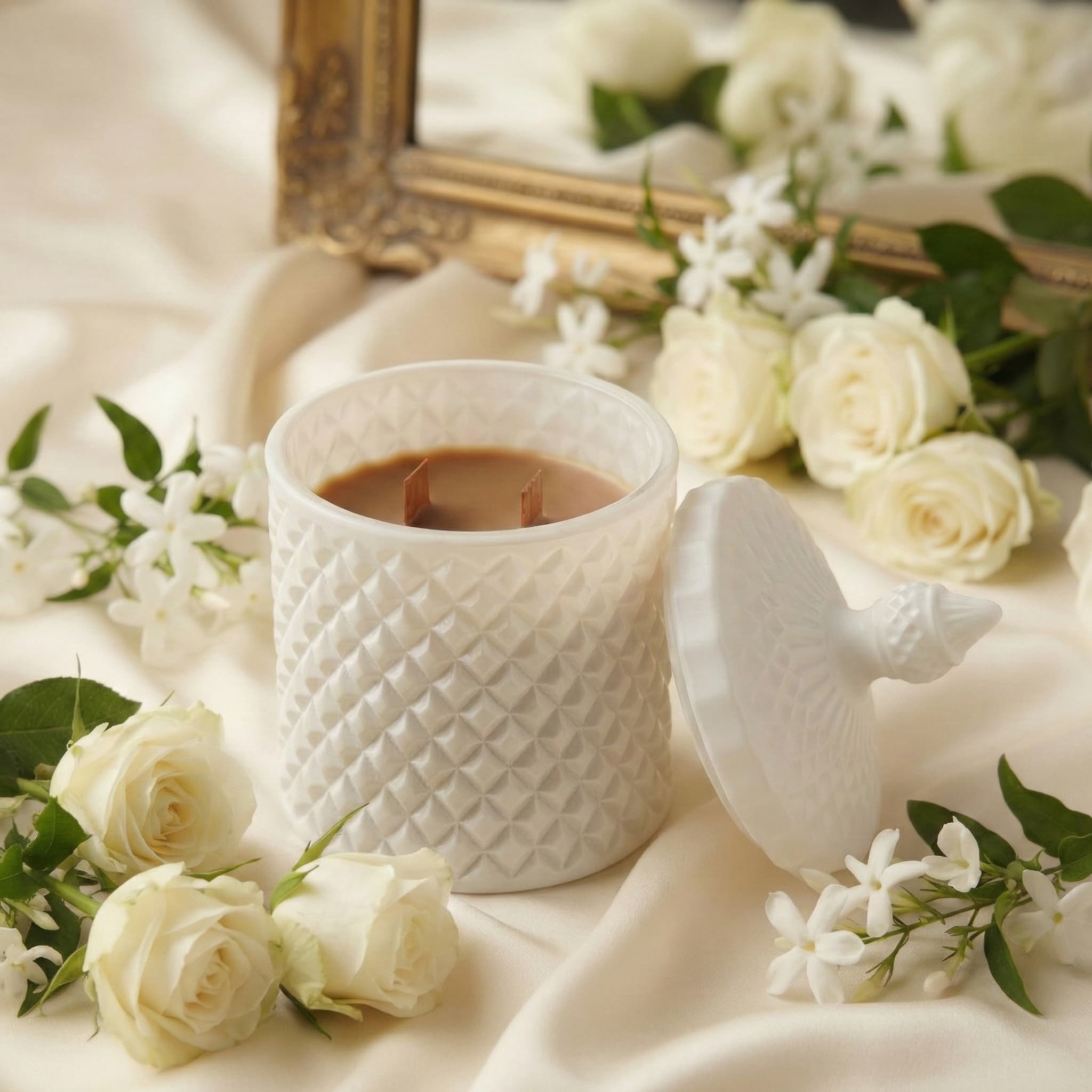 The Bee Empress - Luxury handcrafted beeswax candles and artisan fragrance products displayed in elegant packaging